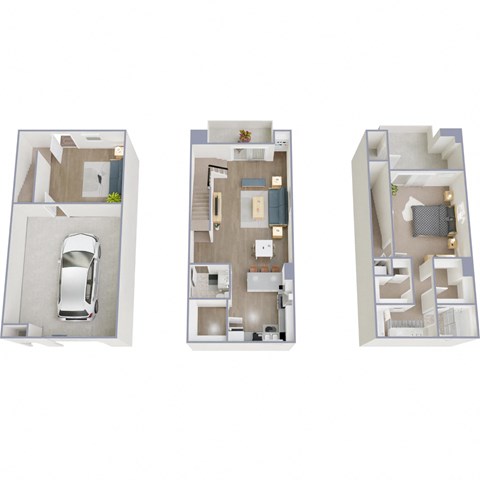 Floor plan for 1 bed, 1.5 baths, 1142 sqft